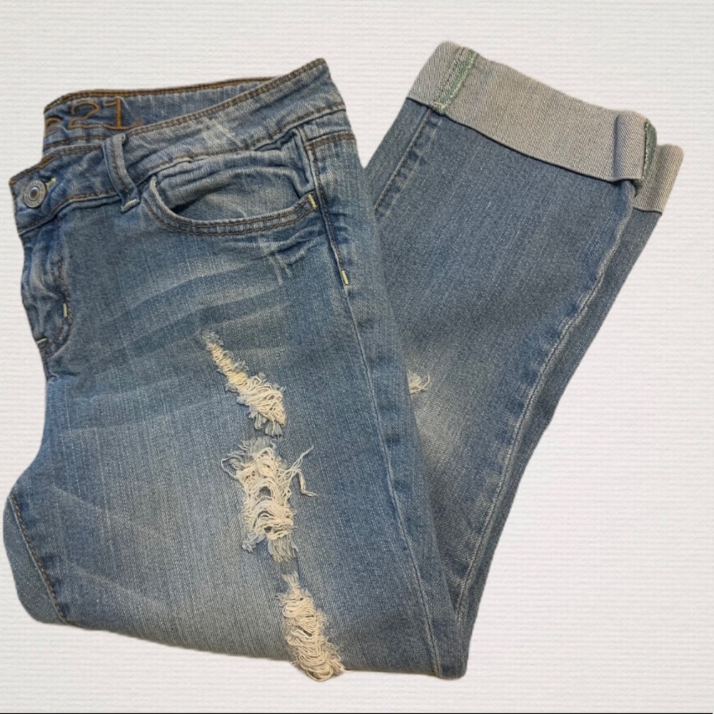 Rue 21 Jeans Ripped and Cuffed Sz 11/12